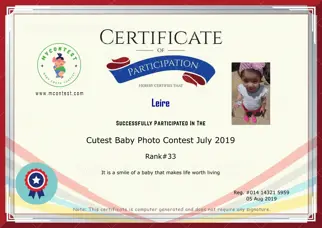Certificate Preview
