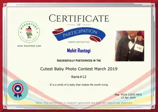 Certificate Preview