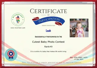 Certificate Preview
