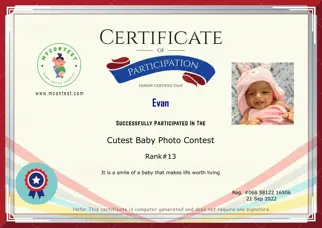 Certificate Preview