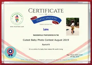 Certificate Preview