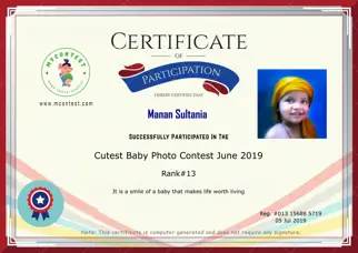 Certificate Preview